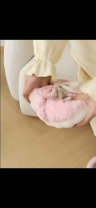 1 Pair Autumn Winter Ladies Indoor Slippers Fashionable Cute Bow Plush Warm Flat Shoes Comfortable Breathable Non Slip Home Slippers