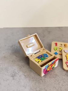 3 Set Dollhouse Miniature Mini Letter Puzzle Storage Box Model Cute Building Blocks