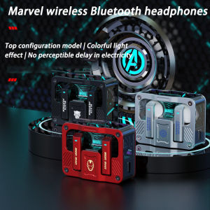 Marvel version earphones wireless Bluetooth in-ear large battery ultra-long battery life gaming low latency sports noise reduction colorful light effect long-lasting Bluetooth earphones