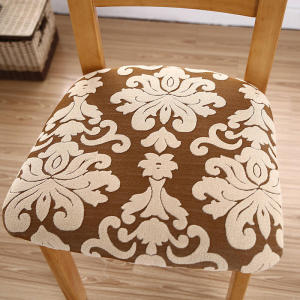 Elegant European Style Chair Cover No Backrest Elastic Universal Chair Seat Cushion Cover for Solid Wood Stool Home Hotel Restaurant