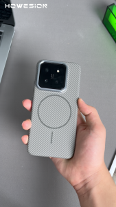 HOWESION Ultra Carbon Fibre Texture Slim Magnetic Phone Case For XIAOMI 15 Pro / 14 Pro Anti-fingerprint Matte Protective Case