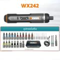 Worx 4V ไขควงไฟฟ้าชุด WX242 แบบพกพาสมาร์ทไร้สายสกรูไดร์เวอร์มินิไฟฟ้าเจาะบ้านซ่อมเครื่องมือ. 