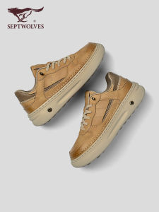 SEPTWOLVES | Mens Autumn Thick Sole Height Increasing Leather Casual Shoes