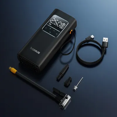 BASEUS | Baseus Wireless Air Pump Portable Air Compressor Smart Digital Electric Car Air Pump for Car Motorcycle Bicycle Inflator Pump