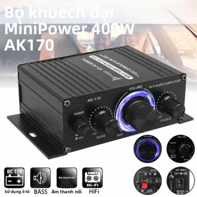 800W 12V AK380/G8/AK370/AK270/AK170 Bộ Khuếch Đại Công Suất Hifi Dành Cho Xe Hơi Tại Nhà Bộ Khuếch Đại Âm Thanh Bass Âm Thanh Nổi Loa Class D Dành Cho Hệ Thống Âm Thanh Gia Đình Và Xe Hơi
