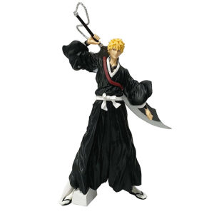 Bandai | 21cm Anime Bleach Anime Figure Kurosaki Ichigo Kuchiki Byakuya Action Figure Toushirou Figurine PVC Model Collection Toy Gifts