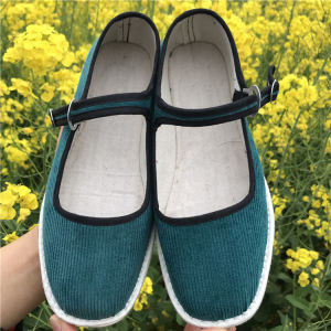 Comfortable Flat Bottom Cloth Shoes for Women Spring Autumn New Style Mom Walking Shoes Cow Tendon Anti Slip Elderly Office Shoes