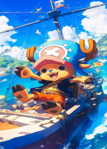 Bandai | Oil Painting Tony Tony Chopper One Piece By Numbers Home Decor Modern Wall Decor for Living Room Bedroom Perfect Gift No Frame