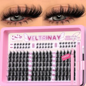 Bộ Dụng Cụ Nối Mi Veltrinay Lashes Clusters Mi Nối Từng Sợi Tạo Độ Dày Tự Làm Thiết Kế Đáy Nhọn Độc Đáo