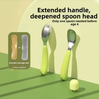 LUTUMEI | Childrens 316 Stainless Steel Feeding Spoon