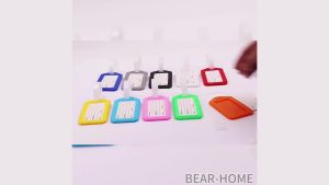 10Pcs Suitcase Labels Air Craft Luggage Tags Plastic Travel  Suitcase Tags With Name ID Card