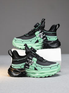 Waterproof Leather Surface ABC Kids Sports Shoes Elementary School Casual Running Shoes for Boys And Girls Anti-Slip Shock Absorption