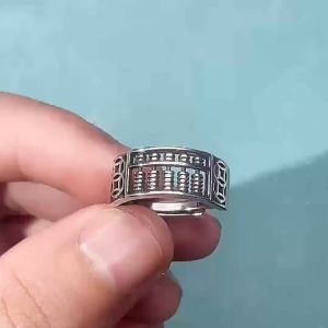 Cincin Retro Desain Sempoa B Untuk Pria Wanita  ( Adjustable )