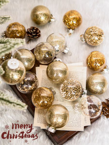 ลูกบอลประดับตกแต่งคริสต์มาส ลูกบอลเคลือบด้วยสีสันสดใส ลูกบอลประดับต้นคริสต์มาส ลูกบอลตกแต่งหน้าร้านค้า เครื่องประดับงานปาร์ตี้