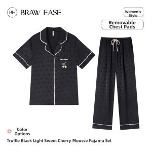 BE | Summer Ice Silk Padded Sleepwear