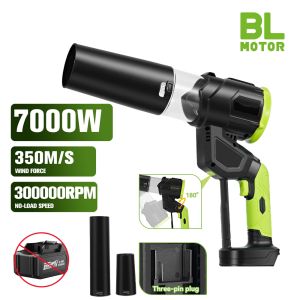 Brushless 2 IN 1 Electric Turbo Blower 7000W Cordless Fan Leaf Dust Snow Blowing Clean Tool For Makita 18V 21V Battery Pin
