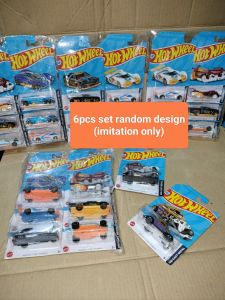 6 PCs set random design class A diecast hot wheels car metal