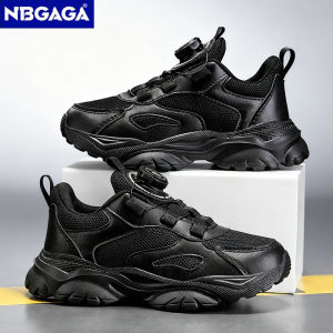 Childrens Fashion Sports Shoes Breathable Student Black School Walking Shoes Anti-skid Boys& Girls Casual Running Sneaker