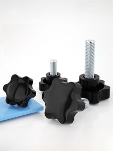 สกรูด้ามพลาสติกประเภทหกดาว วัสดุพลาสติกไม้ สลักเกลียวกระชับมือ สกรูด้ามพลาสติกรูปดาวบิดลูกบิด