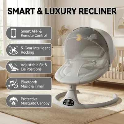 SG Stock 3 IN 1 Baby Rocker Baby Swing Newborn to 3 Years Swing Leaf Bouncer Electric Auto Swing Cradle