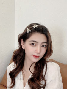 Elegant Mini Pearl Rhinestone Hair Clip Side Bangs Small Fragrant Hairpin Womens Headwear Elegant Korean Style Fresh out