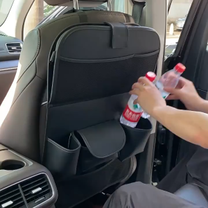Car Seat Back Storage Bag Large Capacity Organizer Automobile Seat Back Foldable Table Waterproof Mu