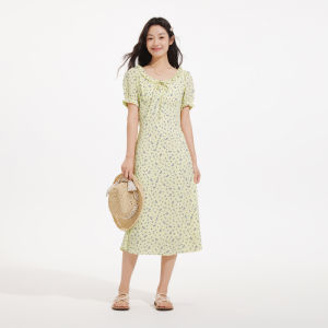 Hotwind | French Romantic Womens Flowered Long Dress