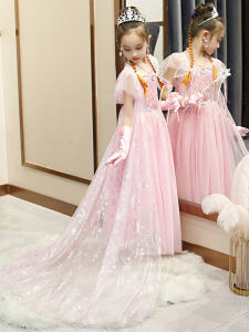 Elsa Princess Costume Performance Dress for Girls