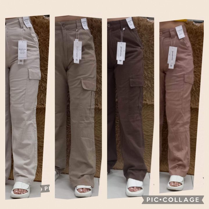 ST/BERSHKA cargo widelegs pant ( overruns) Lazada PH