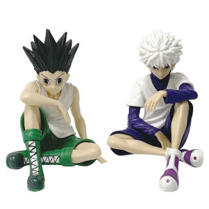 Bandai | 10.5cm Anime Full Time Hunter Sitting Posture Qiben Xiaojie Handmade PVC Model Desktop Ornament Anime Periphery Trendy Toy Gift