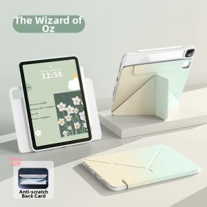 MENGMU | Apple iPad Compatible Transparent Magnetic Rotatable Thin Lightweight Fall Protection Case