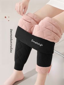 MiiOW | กางเกงขายาวทรงหลวมเอวสูงผ้าขนสัตว์หนาสำหรับผู้ชาย กางเกงขายาวผู้หญิงฤดูใบไม้ร่วง/ฤดูหนาว บุขนแกะหนา ทรงหลวม กางเกงขายาวทรงหลวม