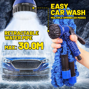 Garden Hose 125FT Retractable Garden Hose High Pressure Retractable Garden Hose Car Wash Water Gun Flower Watering Vegetable Hose Car Wash Set