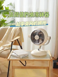 Daewoo Air Circulation Fan Household Dormitory Desktop Rental House Bass Shaking Head Indoor Ambient Light Small Electric Fan