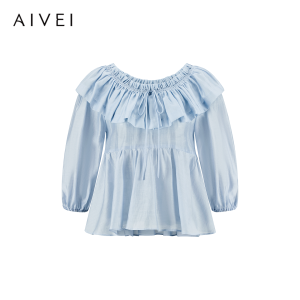 AIVEI | Spring Sweet and Innocent Lace Trim Chiffon Blouse