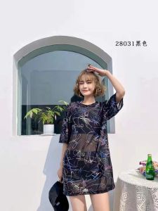 Three-Piece Set 28031 Plus Size Swimsuit Female Plus Size Ladies Fashion Tummy Hiding Meat Slimming Big Breasts 2023 Conservative and Loose Swimsuit