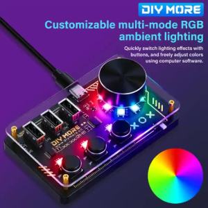 Aideepen | DIYMORE DM-H1 HUB Bộ Điều Khiển Bàn Phím Có Thể Lập Trình DC 5V Với RGB WS2812B LED Kết Nối HID Điện Tử DIY Phụ Kiện Điện