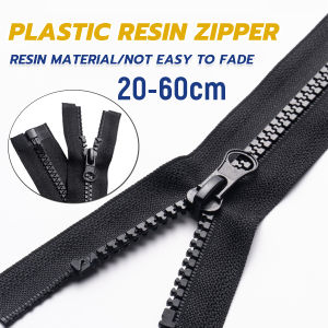 Black Zipper Plastic Resin Zipper For Jacket Hoodies Size 20cm to 60cm Apparel Zipper 1Pc