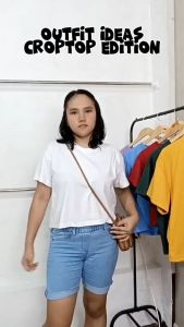 High Quality 2024 Trending Basic Plain Cotton Crop Top Plus Size for Women SC2400