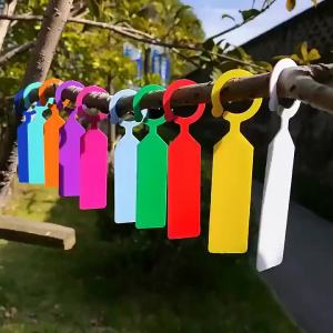 `100 ชิ้น ป้ายชื่อต้นไม้แบบคล้อง 11 x 2.4 ซม ป้ายชื่อพลาสติก ป้ายแท็ก แท็กติดต้นไม้`