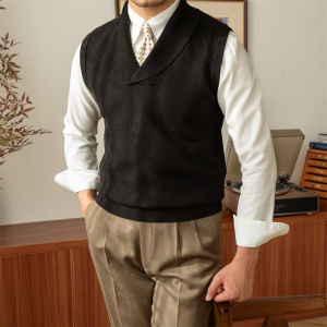 Áo Knit Dáng Vest Cổ Lọ Phong Cách Vintage Ấm Áp
