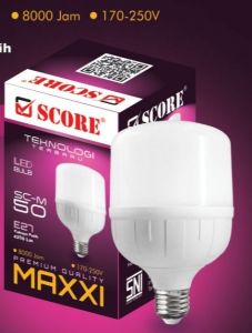 BOHLAM LED / LAMPU LED SCORE MAXXI  HARGA GROSIR 5W-50W PAKET KARTONAN