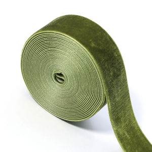 6-38mm 5-10yards Olive Green Single Face Velvet Ribbon Party Decoration Handmade Gift Wrapping Hair Bowknot DIY Christmas Ribbon