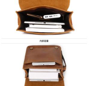 Royal Bagger Large Capacity Shoulder Sling Bags For Men Crazy Horse Leather Outdoor Causal Cowhide Crossbody Messenger Bag