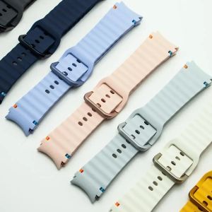 สายซิลิโคนแท้สำหรับนาฬิกาซัมซุง กาแล็กซี่ วอทช์ 7 ขนาด 44 มม. 40 มม. รุ่น FE สายรัดข้อมือ กาแล็กซี่ วอทช์ 4 6 คลาสสิค 5 โปร ขนาด 43 มม. 47 มม. 45 มม.