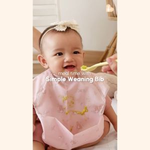 Celemek Bayi - Short Sleeve Weaning Bib - Baby Loop