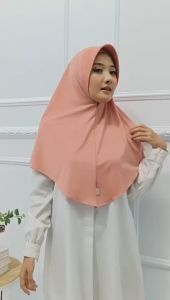 Bergo Jersy Hijab Instan kanisya Bahan Jersy Super Premium Ukuran[ L ] Pet Antem