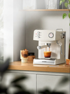 SAPOUDR | Home Small Size Espresso Coffee Machine with Steam Frother