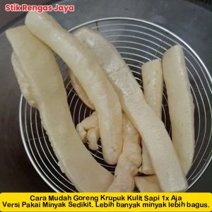 Kerupuk Kulit Sapi Mentah 1 kg Murah Stik / Kerupuk Rambak Mentah Super Kulit Sapi Asli Siap Goreng