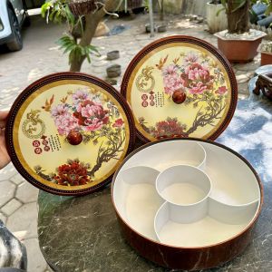 khay đựng bánh kẹo hoa đào khay đựng mứt tết hoa đào